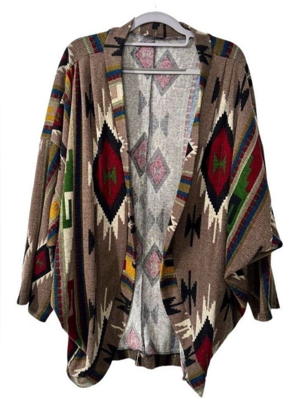 Vision USA Southwestern Open Front Cardigan Women’s Medium Wrap Rodeo Cowgirl